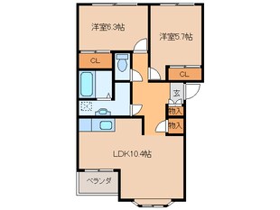 関駅 徒歩57分 1階の物件間取画像